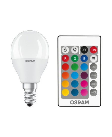 OSRAM RGBW + Fernbedienung E14 LED Lampe 5,5W P40 Dimmbar CCT matt farbwechsel wie 40W