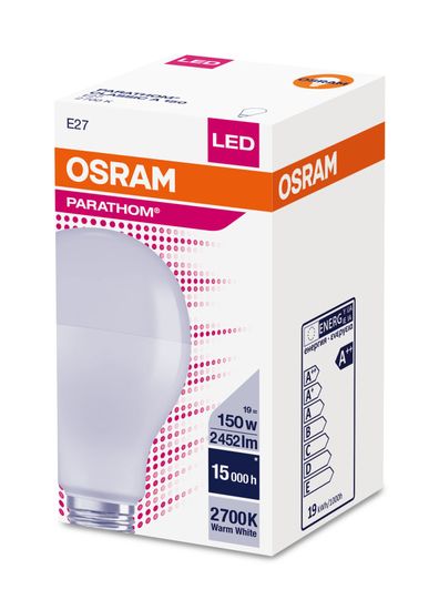 OSRAM LED Lampe Parathom A 150 19W E27 matt warmweiss wie 150W