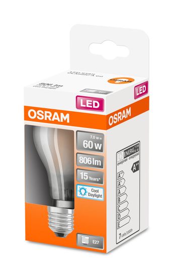 OSRAM LED Lampe Retrofit A60 7W E27 matt tageslichtweiss wie 60W