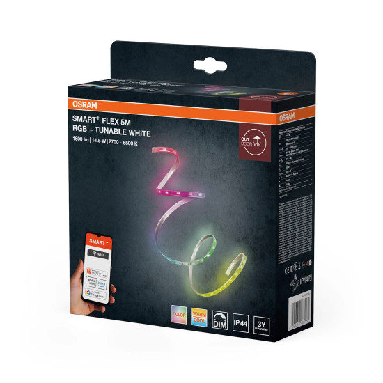 LEDVANCE LED Lichtleiste SMART+ WIFI OUTDOOR FLEX 14W 960Lm 5M RGB TW Dimmbar RGBTW Farbwechsel / steuerbare Lichtfarbe 4099854483165
