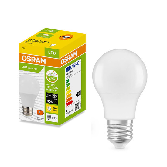 OSRAM LED Lampe E27 Classic matt A60 8W 806lm Warmweiss 2700K wie 60W 4099854530333