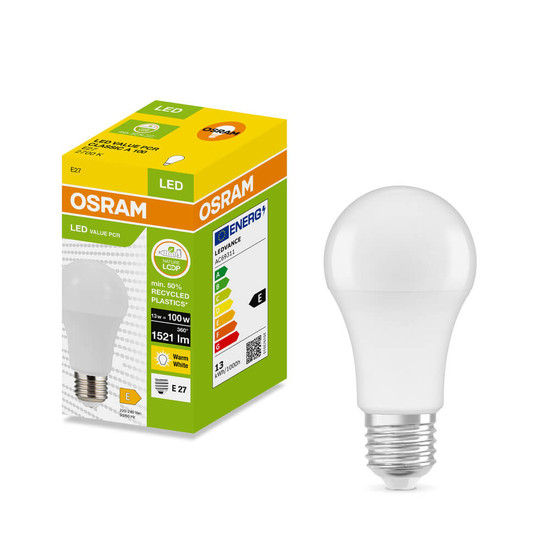 OSRAM LED Lampe E27 Classic matt A100 13W 1521lm Warmweiss 2700K wie 100W 4099854531934