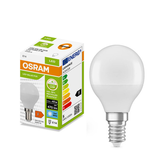 OSRAM LED Lampe E14 Classic matt P40 4.9W 470lm Neutralweiss 4000K wie 40W 4099854533617