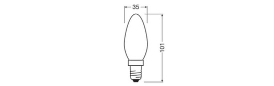 3er-Pack OSRAM LED Kerze E14 Value Classic B matt B75 7W 1055lm Tageslichtweiss 6500K wie 75W 4099854545085