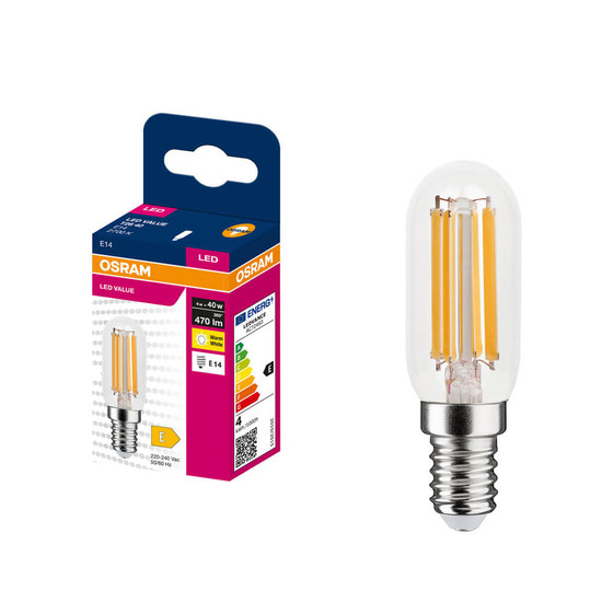 OSRAM LED Lampe Stabform E14 T26 Filament 4W 470lm Warmweiss 2700K wie 40W 4099854568565