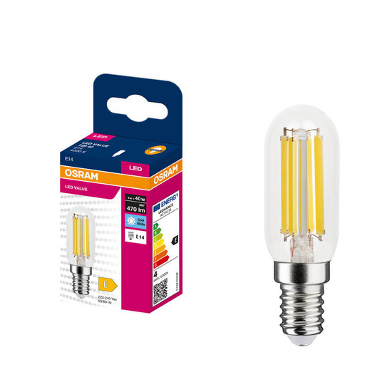 OSRAM LED Lampe Stabform E14 T26 Filament 4W 470lm Neutralweiss 4000K wie 40W 4099854568633