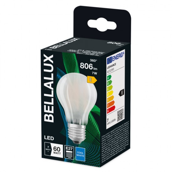 BELLALUX E27 LED Lampe 7W A60 Filament matt neutralweiss wie 60W