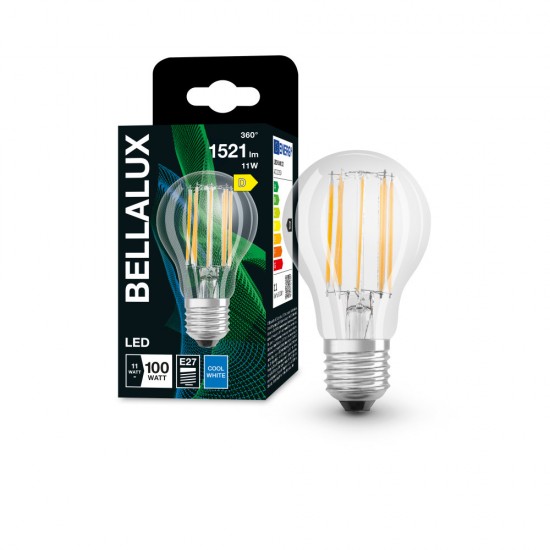 BELLALUX E27 LED Lampe 10W A100 Filament klar neutralweiss wie 100W by Osram