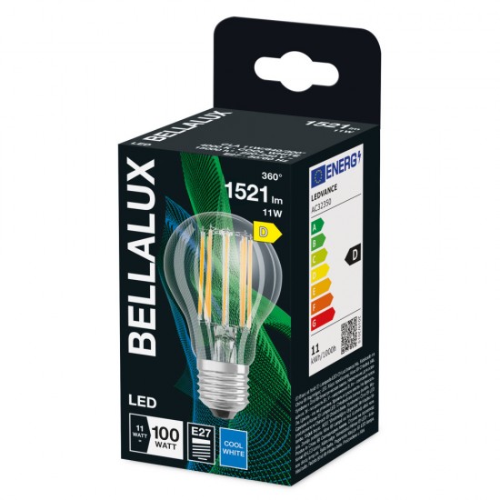 BELLALUX E27 LED Lampe 10W A100 Filament klar neutralweiss wie 100W