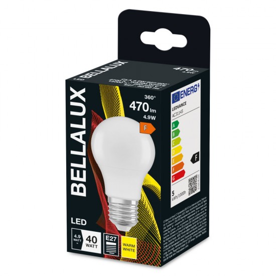 BELLALUX E27 LED Lampe 5,5W A40 matt warmweiss wie 40W