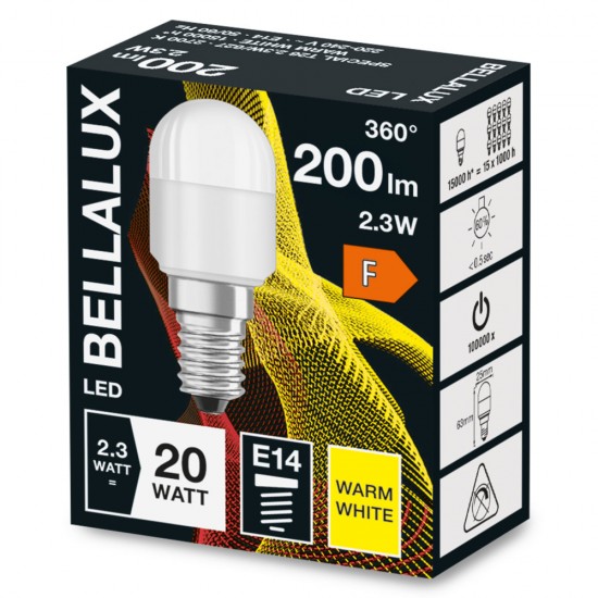 BELLALUX Special T26 E14 LED Lampe 2,3W matt warmweiss wie 20W