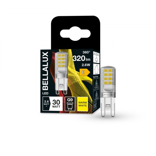 BELLALUX PIN G9 LED Lampe 2,6W warmweiss wie 30W