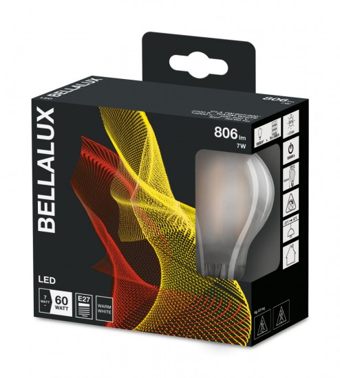2er-Pack Bellalux E27 LED Lampe 7W 806Lm warmweiss 2700K wie 60W by Osram