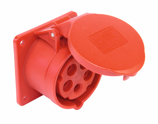 CEE Anbausteckdose Turbo Twist gerade 400V 32A IP44 PCE 325-6TT