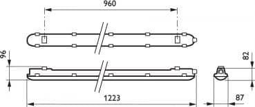 Philips LED Feuchtraumleuchte CoreLine 60cm 19W WT120C LED18S 8404/59/00