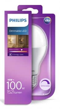 Philips LED Lampe E27 16W 1521Lm warmweiss dimmbar wie 100W Glühlampe