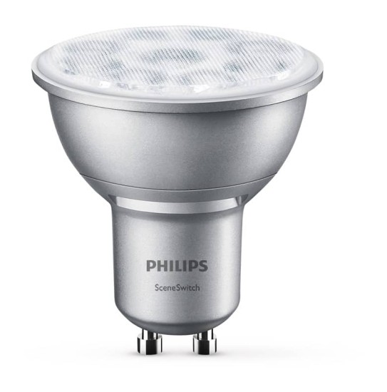 Philips GU10 LED Spot SceneSwitch dimmbar 4W 345Lm warmweiss wie 50W Halogen
