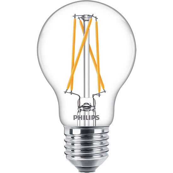 Philips Classic LED Lampe 6,7W A60 E27 Ra90 warmweiss klar Filament DimTone dimmbar 8718699646165