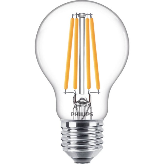 Philips Classic LED Lampe 10,5W E27 warmweiss A60 klar Filament 8718699649104