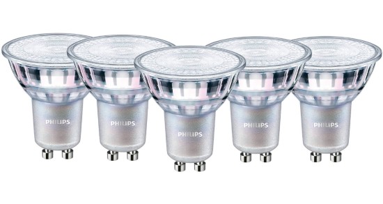 Philips 5er-Multipack CorePro LED Spot 4,6W GU10 warmweiss 2700K 36° wie 50W Halogenstrahler