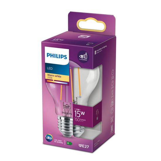 Philips LED Birne Classic 1.5W E27 warmweiss 8718699762391