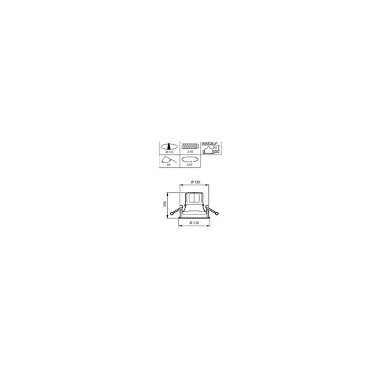 Philips LED Einbaustrahler LuxSpace Accent Compact Ø12,5cm 29W 4200lm Neutralweiss 4000K Weiß RS771B 8718699979027