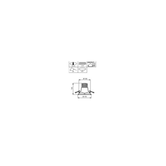 Philips LED Einbaustrahler LuxSpace Accent Performance Ø15,5cm 37,5W 5200lm Neutralweiss 4000K Weiß RS781B 8718699979485
