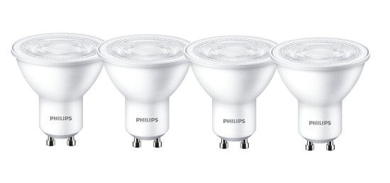 4er-Set Phillips LED Strahler PAR16 36° 4.7W GU10 warmweiss 2700K wie 50W 8719514257542