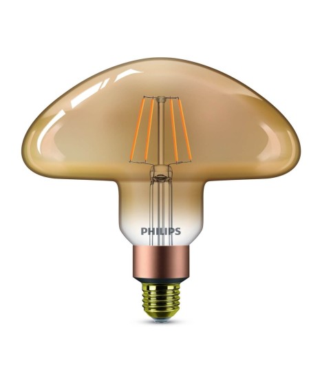 Philips Mushroom Gold Pilz-Form LED Lampe E27 dimmbar 5W 470lm extra-warmweiss 1800K wie 30W