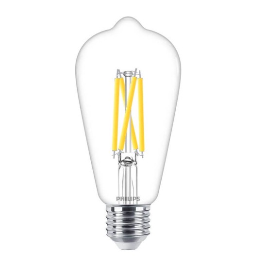 Philips Deko-Design LED Lampe E27 ST64 90Ra WarmGlow dimmbar 5,9W 810lm extra+warmweiss 2200-2700K wie 60W
