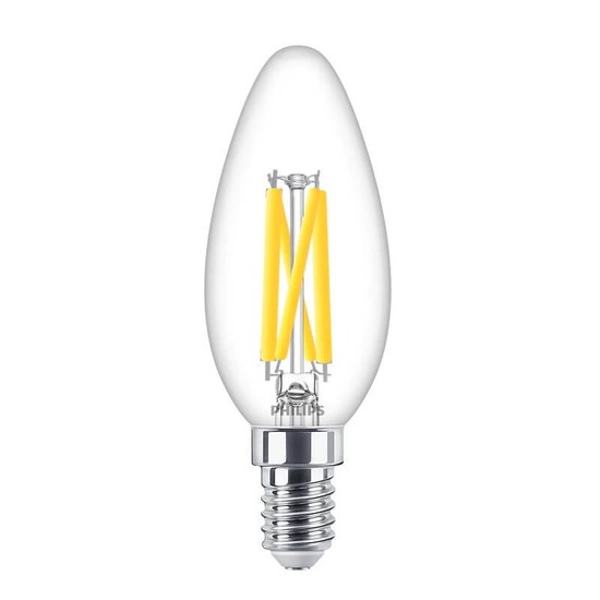 Philips sehr starke LED Kerzenlampe E14 90Ra WarmGlow dimmbar 5,9W 806lm extra+warmweiss 2200-2700K wie 60W