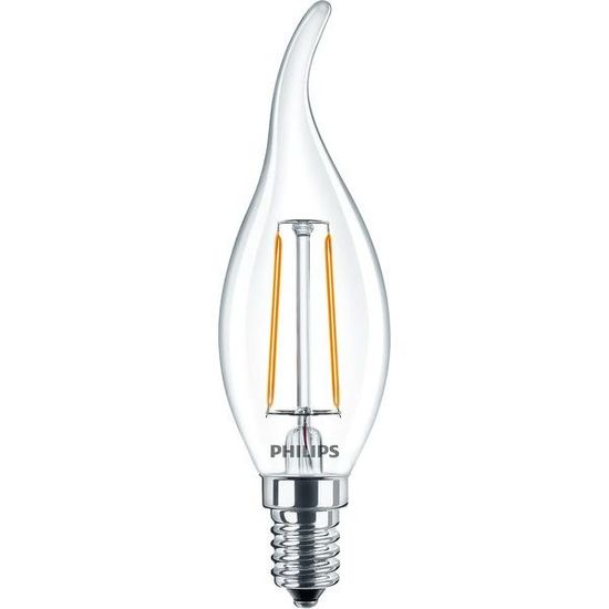 Philips CorePro Filament LED Kerze E14 Windstoss 2W 250lm warmweiss 2700K wie 25W