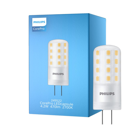Philips Lampe CorePro LEDcapsuleLV 4.2-40W GY6.35 827D dimmbar 4,2W 470lm extra warmweiss 2700K wie 40W