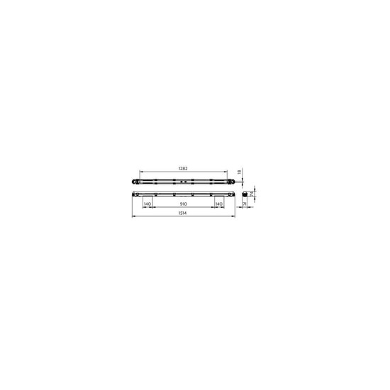 Philips LED Feuchtraumleuchte Ledinaire WT065C 150cm 30-53W 4100-6800lm Neutralweiss 4000K IP65 durchverdrahtet 8720169500242