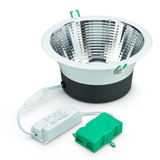 Philips LED Downlight CoreLine Gen5 Ø15cm 9,8W 1200lm Warmweiss 3000K Weiß UGR19 Facettenreflektor 8720169503038