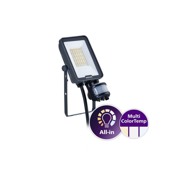 Philips LED Fluter Ledinaire 20W 2200-2400lm warm-/neutral-/tageslichtweiss 3000/4000/6500K CCT Sensor IP65 8720169736160