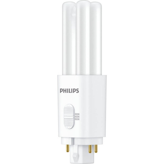 Philips LED Kompaktlampe PL-C G24q-1 4-Pin CorePro EVG + 230V 5,5W 715lm warm-/neutral-/tageslichtweiss 3000/4000/6500K CCT wie 13W 8721103147523
