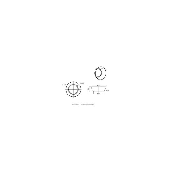 Philips Reflektor Ledinaire Hallenleuchte 437mm Weiß Highbay Reflector AL-L_Z 8721103304292