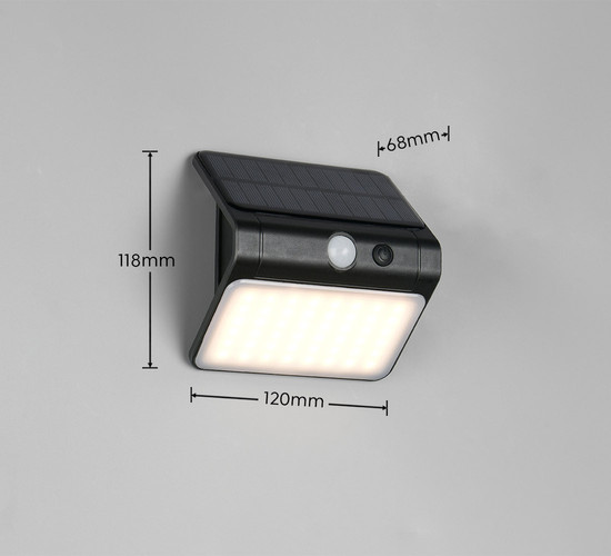 Reality R23156102 Olinda LED Wandleuchte 2,5W Schwarz IP44 neutralweiss