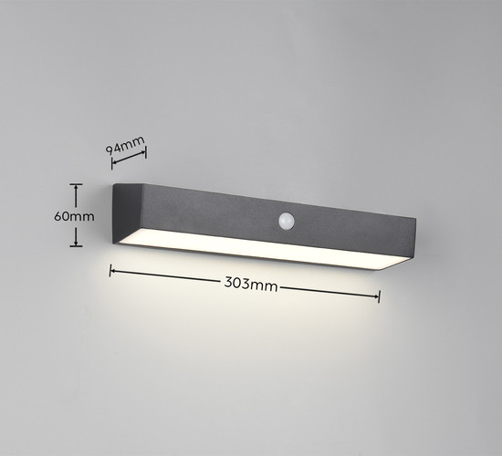 Reality R23306102 Silves LED Wandleuchte 6W Schwarz IP44 neutralweiss