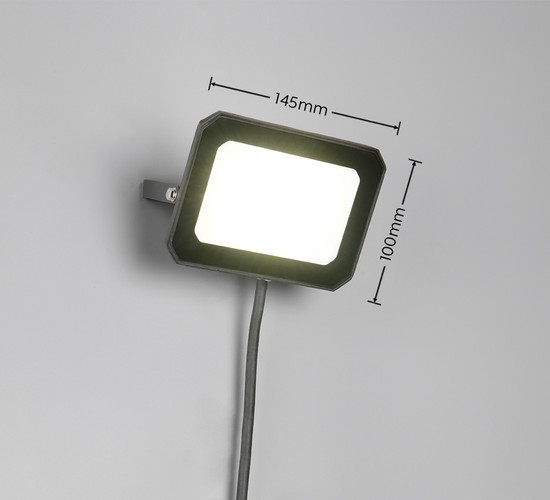 Reality R23346232 Funchal LED Wandleuchte 30W Schwarz Matt IP65 neutralweiss