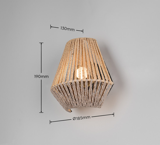 Reality R25991126 Lira LED Wandleuchte 1,5W Braun warmweiss Touch