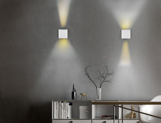 Reality Talent LED Wandleuchte  2x0,5W 10cm Titanfarbig warmweiss