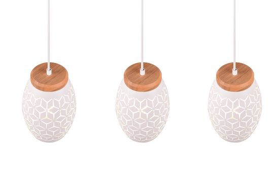 Reality Bidar Pendelleuchte E27  3-fach ⌀15cm Weiß Matt Höhenverstellbar