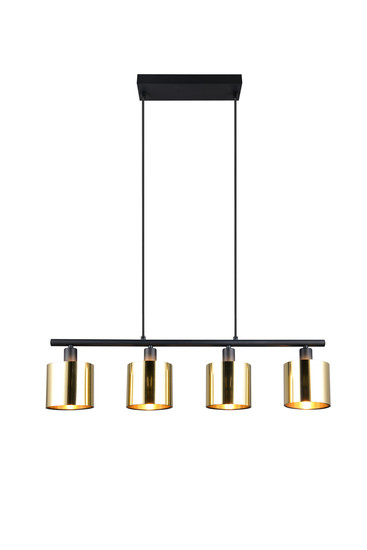 Reality R36304079 Jason E14 Pendelleuchte 4-fach ⌀12cm Goldfarbig