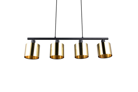 Reality R36304079 Jason E14 Pendelleuchte 4-fach ⌀12cm Goldfarbig