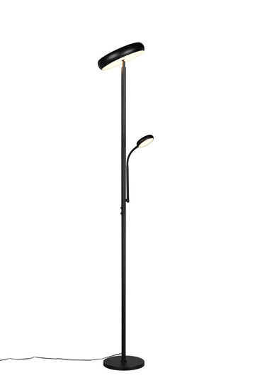 Reality R45741132 Palermo LED Stehleuchte 5W ⌀28cm dimmbar Schwarz Matt CCT einstellbare Lichtfarbe