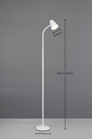 Reality R45831101 Pongo LED Stehleuchte 4,5W Weiß warmweiss