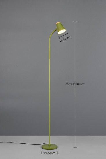 Reality R45831115 Pongo LED Stehleuchte 4,5W Grün warmweiss