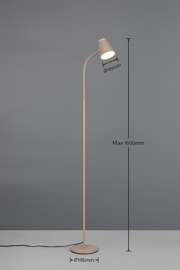 Reality R45831143 Pongo LED Stehleuchte 4,5W Warm Beige warmweiss